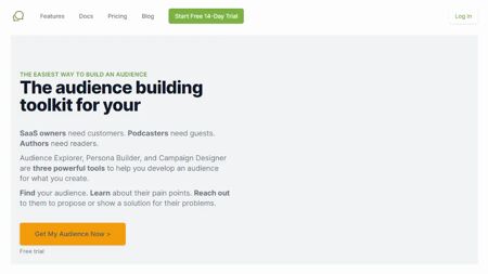 Get The Audience Website Screenshot