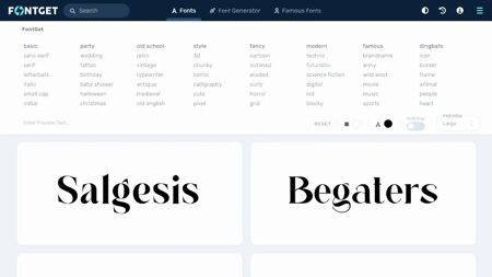 FontGet Website Screenshot