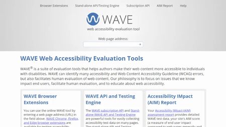 WAVE Website Screenshot