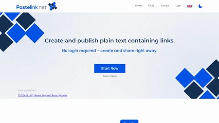 Pastelink.net Website Screenshot