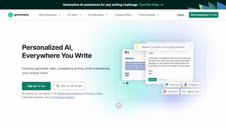 Grammarly Website Screenshot