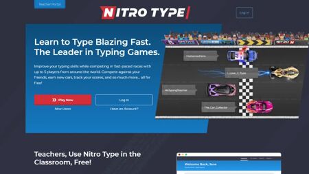 Nitro Type Website Screenshot