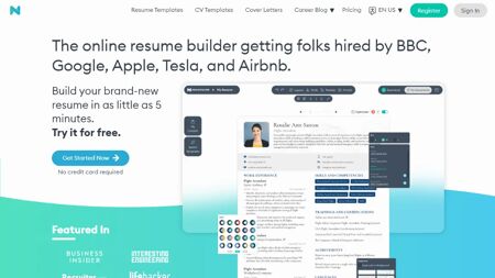 Novorésumé Website Screenshot