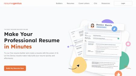 Resume Genius Website Screenshot