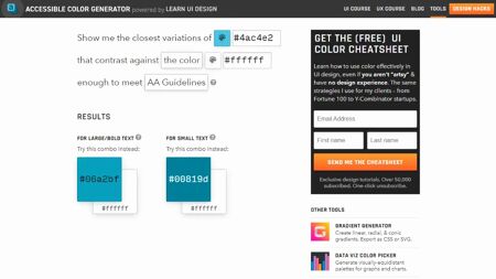 Accessible Color Generator Website Screenshot