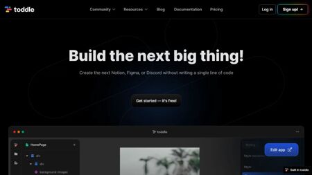 toddle.dev Website Screenshot