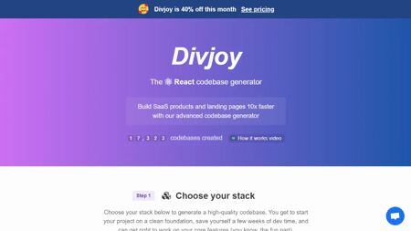 Divjoy Website Screenshot