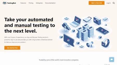 TestingBot Website Screenshot