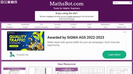 MathsBot.com Website Screenshot