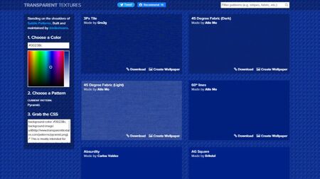 Transparent Textures Website Screenshot