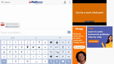 Mathway Website Screenshot