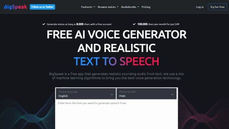 BigSpeak AI Website Screenshot