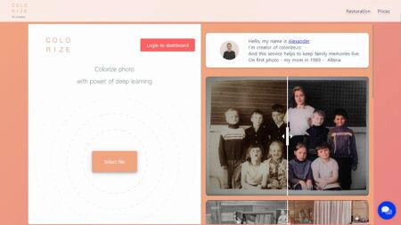 Colorize.cc Website Screenshot