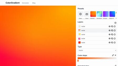 Color Gradient Website Screenshot