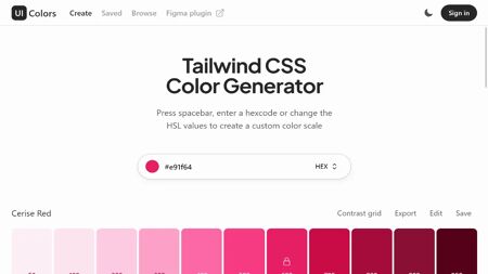 UI Colors Website Screenshot