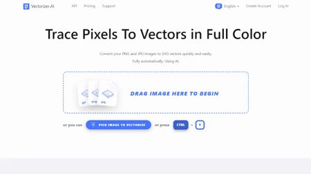 Vectorizer.AI Website Screenshot