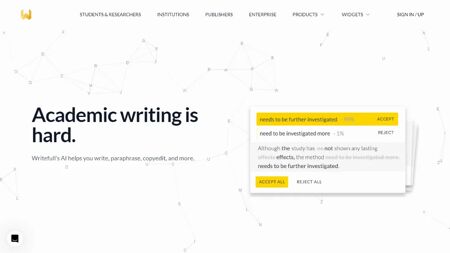 Writefull Website Screenshot