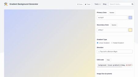 Gradient Background Generator Website Screenshot