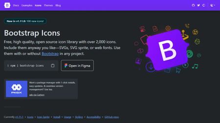 Bootstrap Icons Website Screenshot