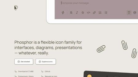 Phosphor Icons Website Screenshot