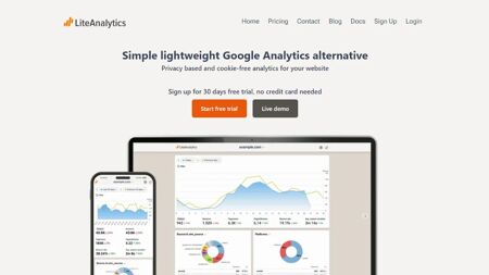 Lite Analytics Website Screenshot
