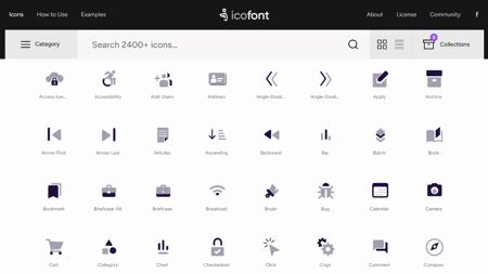 IcoFont Website Screenshot