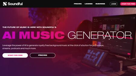 Soundful - AI Music Generator Website Screenshot