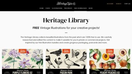 Heritage Library Website Screenshot