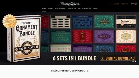 Heritage Type Co. Website Screenshot