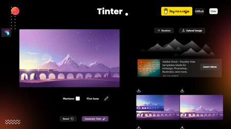 Tinter Website Screenshot