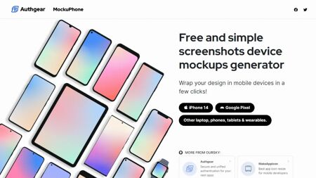 MockUPhone Website Screenshot