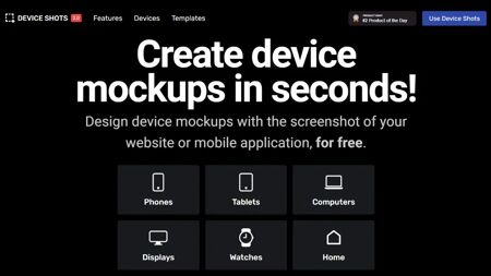 Device Shots Website Screenshot