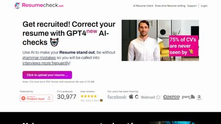 ResumeCheck Website Screenshot