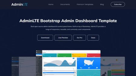 AdminLTE.IO Website Screenshot