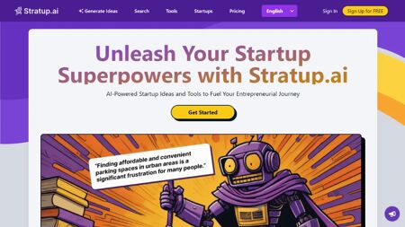 Stratup.ai Website Screenshot