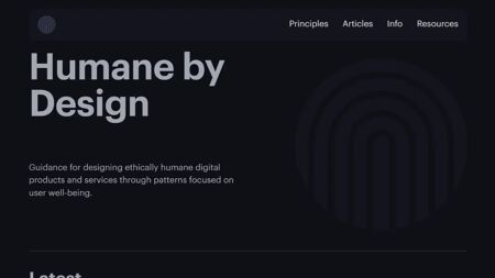 Humane by Design Website Screenshot