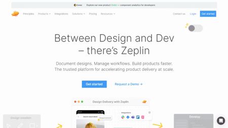 Zeplin Website Screenshot