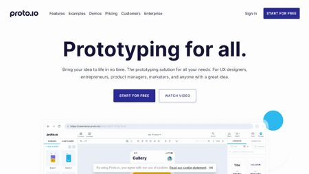 Proto.io Website Screenshot