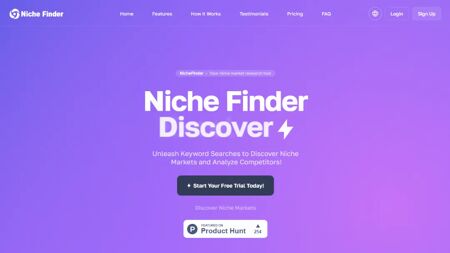 Niche Finder Website Screenshot