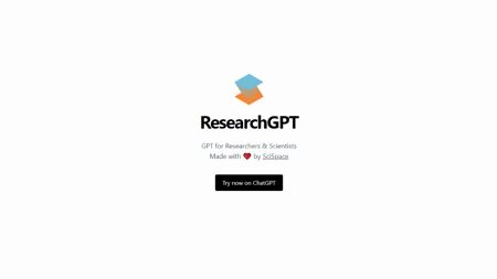 ResearchGPT Website Screenshot