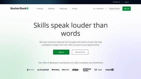 HackerRank Website Screenshot