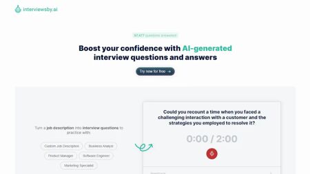 Interviews by AI Website Screenshot