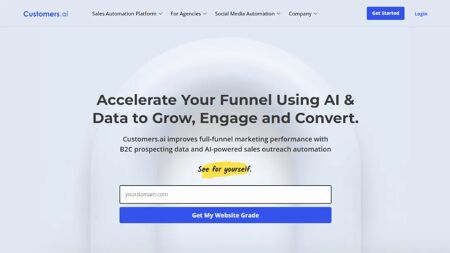 Customers.AI Website Screenshot