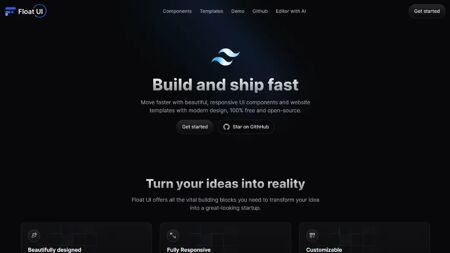 Float UI Website Screenshot