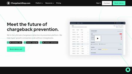 ChargebackStop Website Screenshot