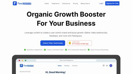 Feedspace Website Screenshot